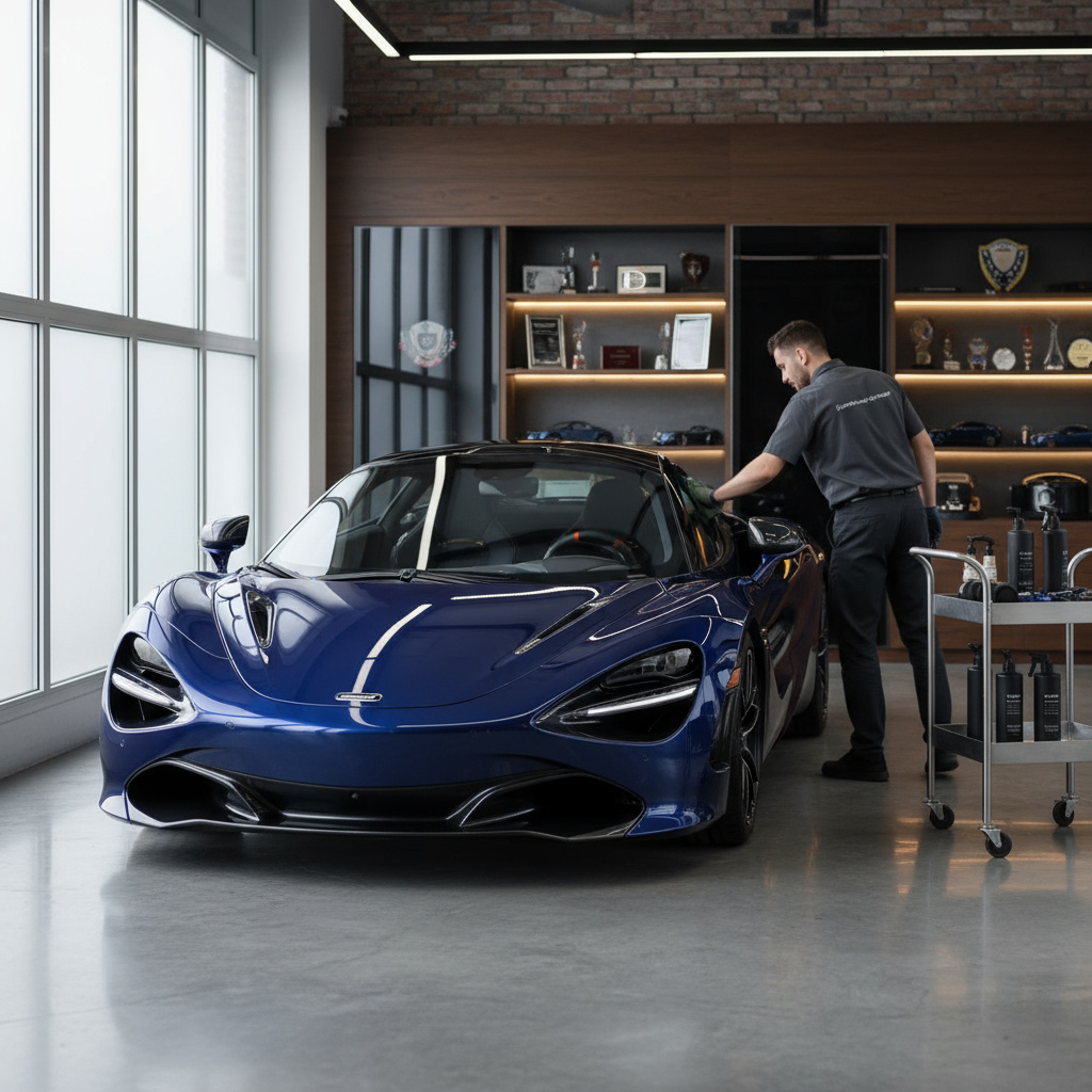 High-End Fahrzeug in Detailing-Studio